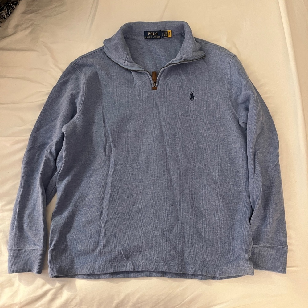 Ralph Lauren Light Blue Half-Zip Sweater